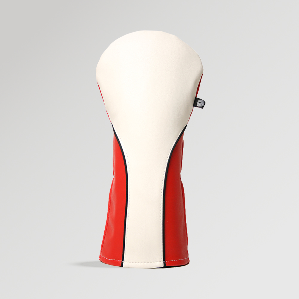 Apex White and Red Golf Driver Cover