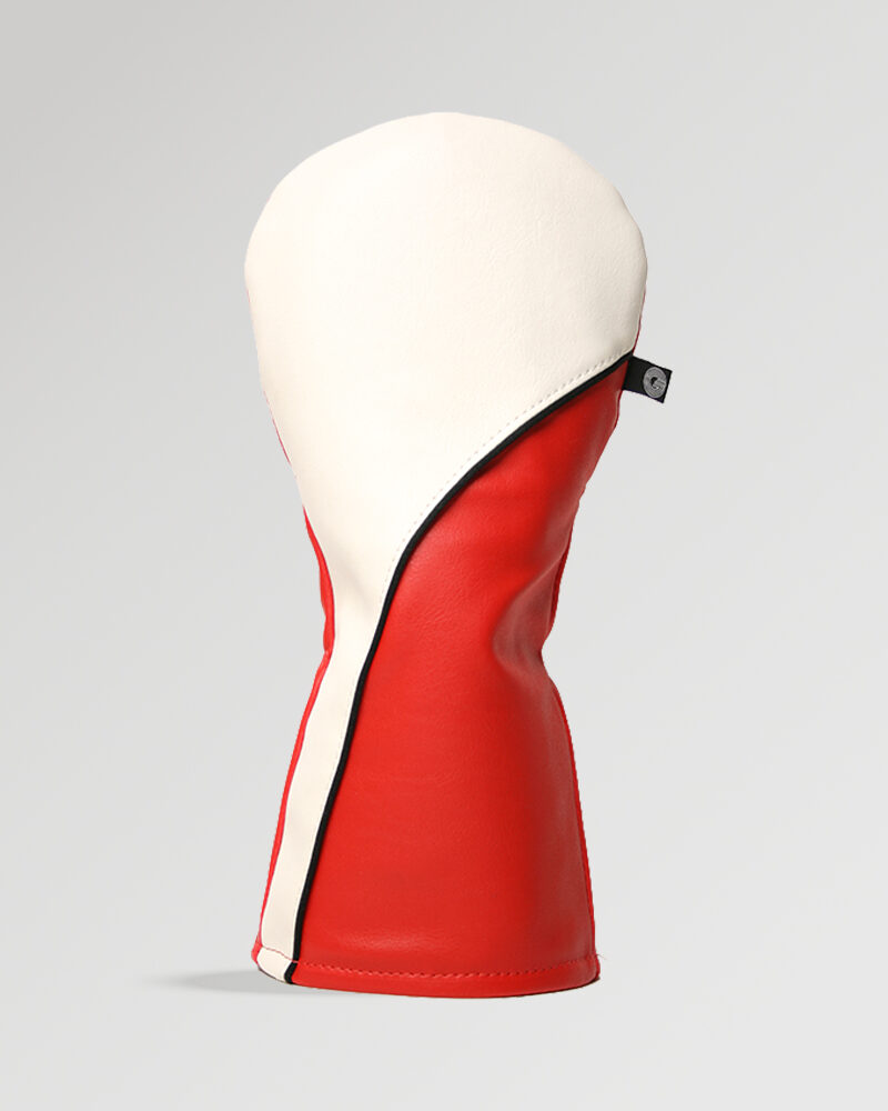 Signature White and Red Golf Driver Cover