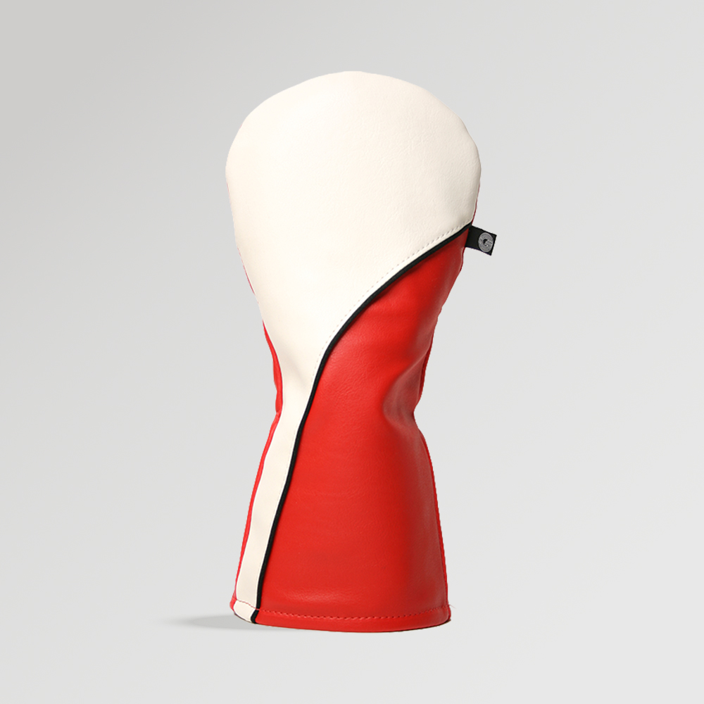 Signature White and Red Golf Driver Cover Signature White and Red Golf Driver Cover