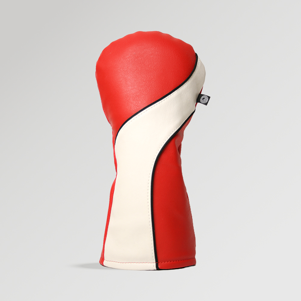 Stealth Red and White Golf Driver Cover