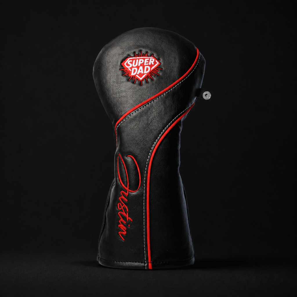 Golf Head Cover With Super Dad Embroidery
